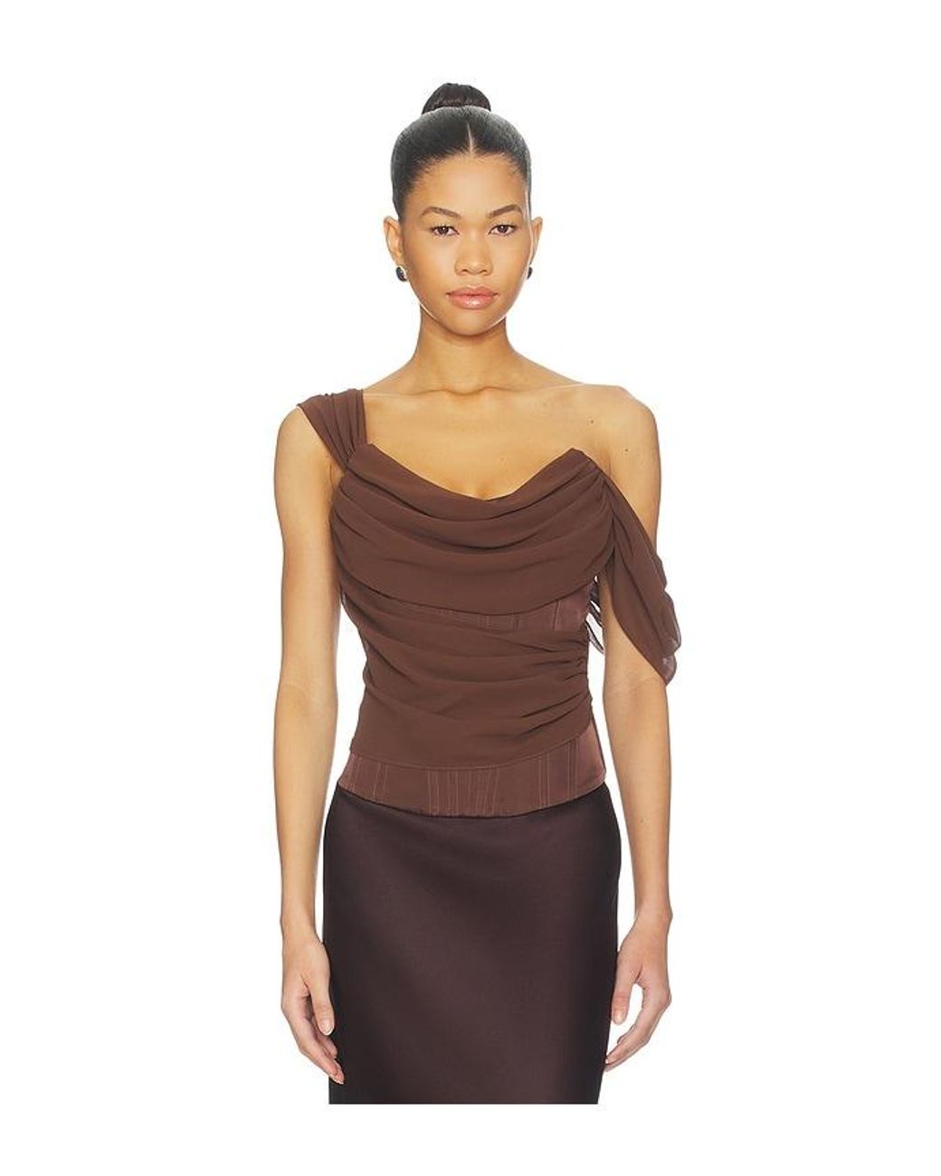 LPA Brown Adara Corset Top