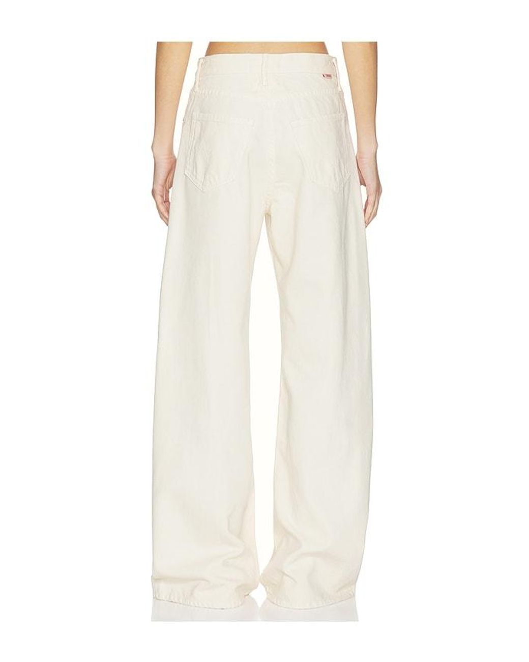 Mother White The Lemon Twist Sneak Jeans