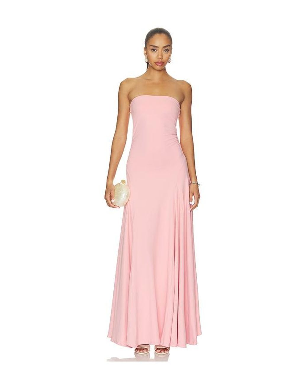 Susana Monaco Pink Gathered Waist Tube Dress