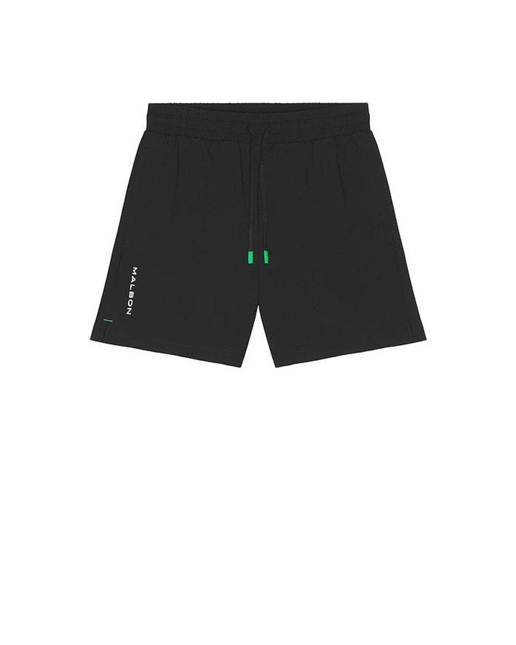 Malbon Black Performance Poly Tech Shorts for men