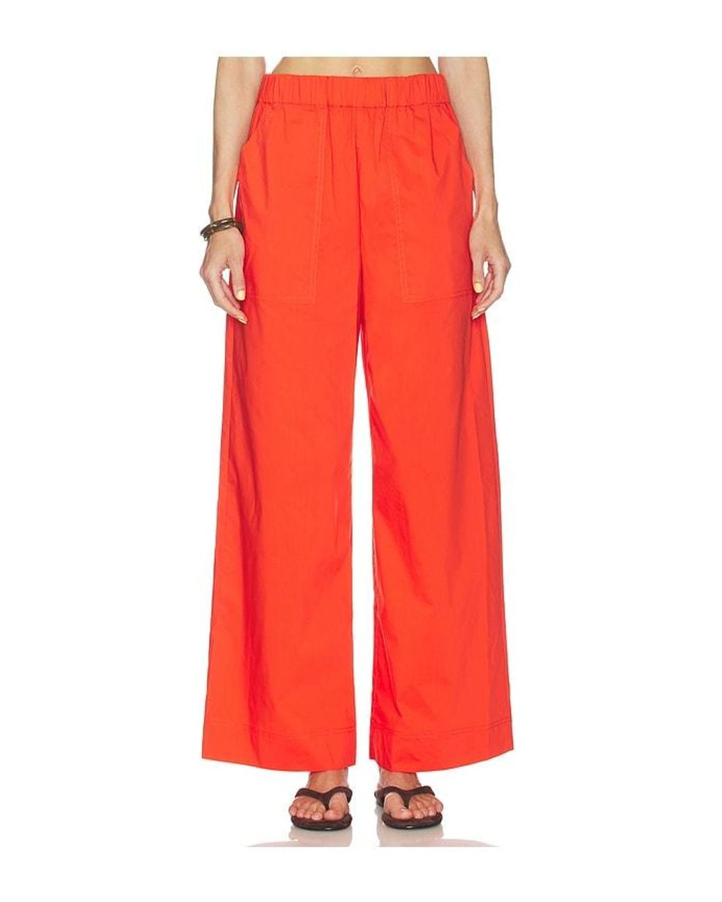 Jonathan Simkhai Red Arden Pull On Pant