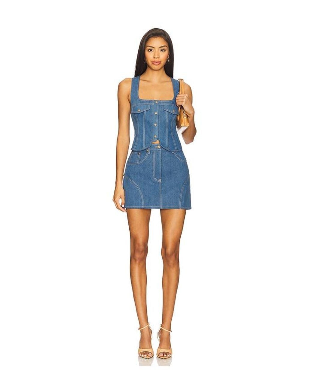 Lovers + Friends Blue Mira Mini Skirt