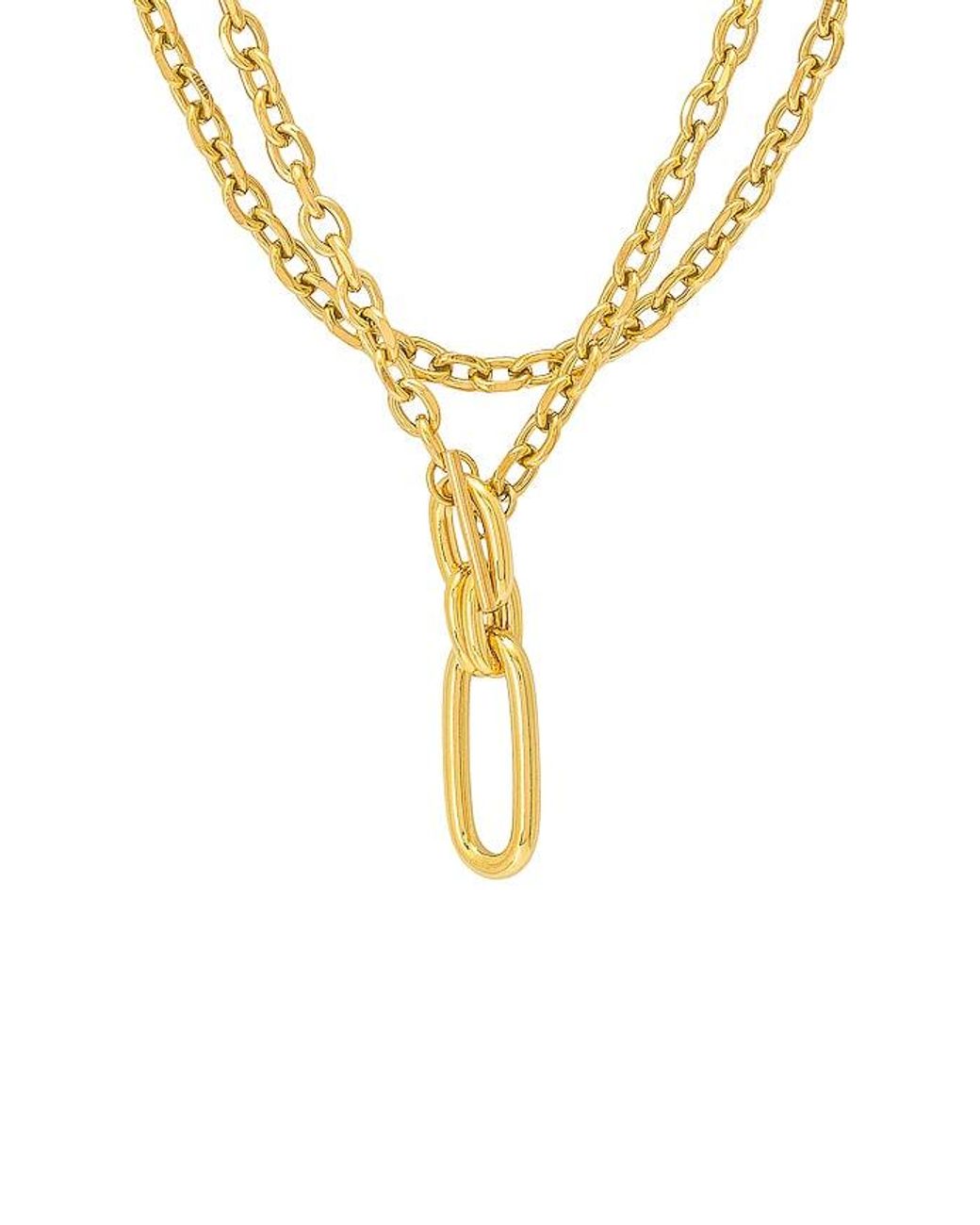 petit moments Metallic Carabiner Necklace
