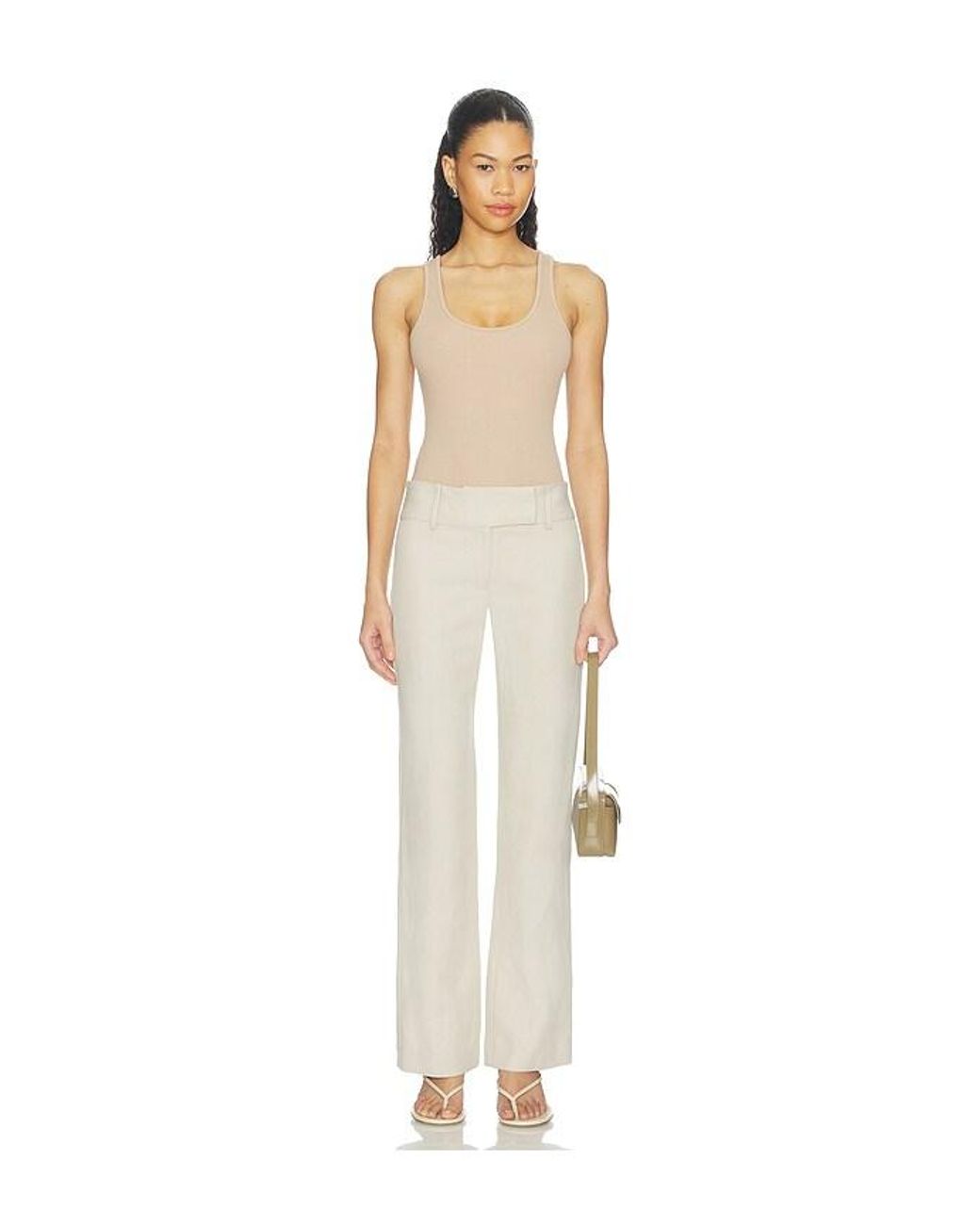 L'Agence Natural Nica Scoop Neck Tank Bodysuit