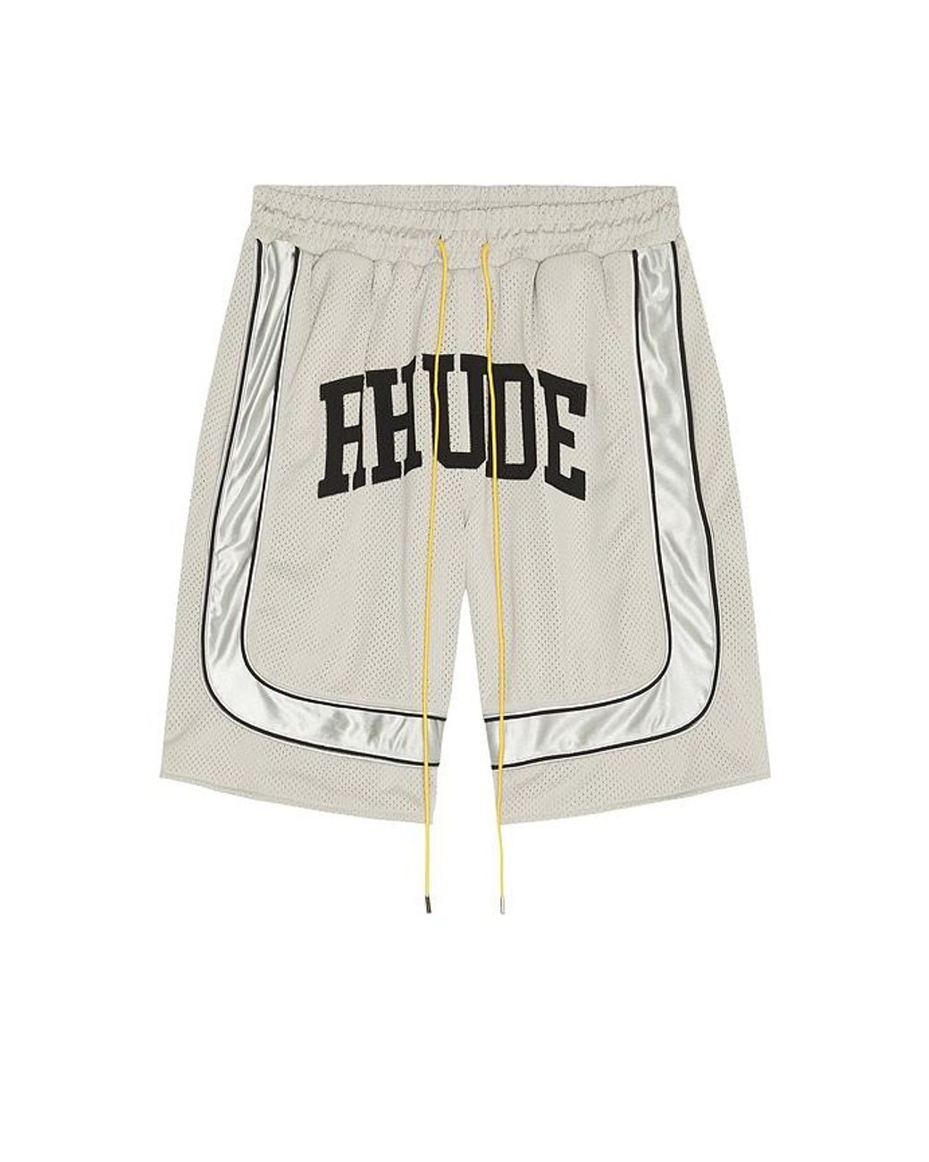 Rhude Multicolor Baggy Mesh Collegiate Logo Shorts for men