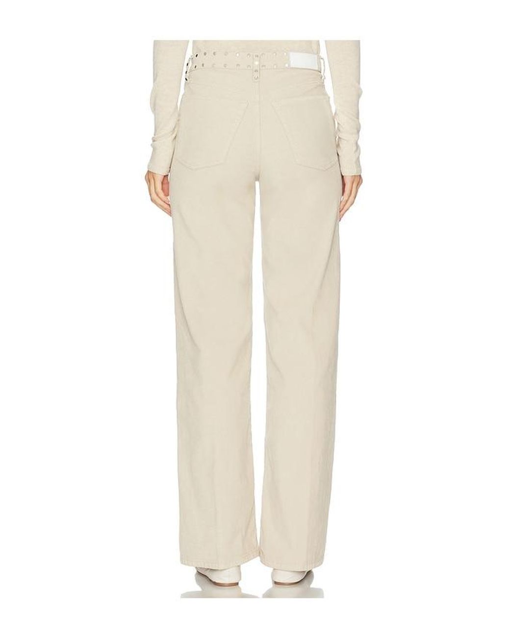 Re/done White High Rise Wide Leg Jeans