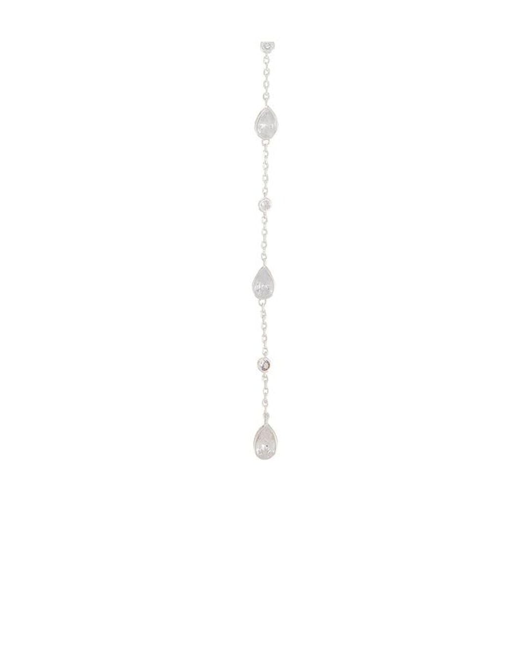 Ettika White Marquise Crystal Lariat Necklace