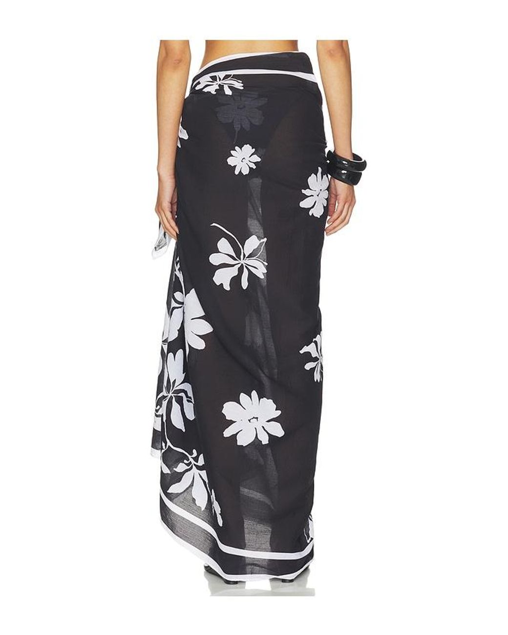 Seafolly Black May Flower Sarong