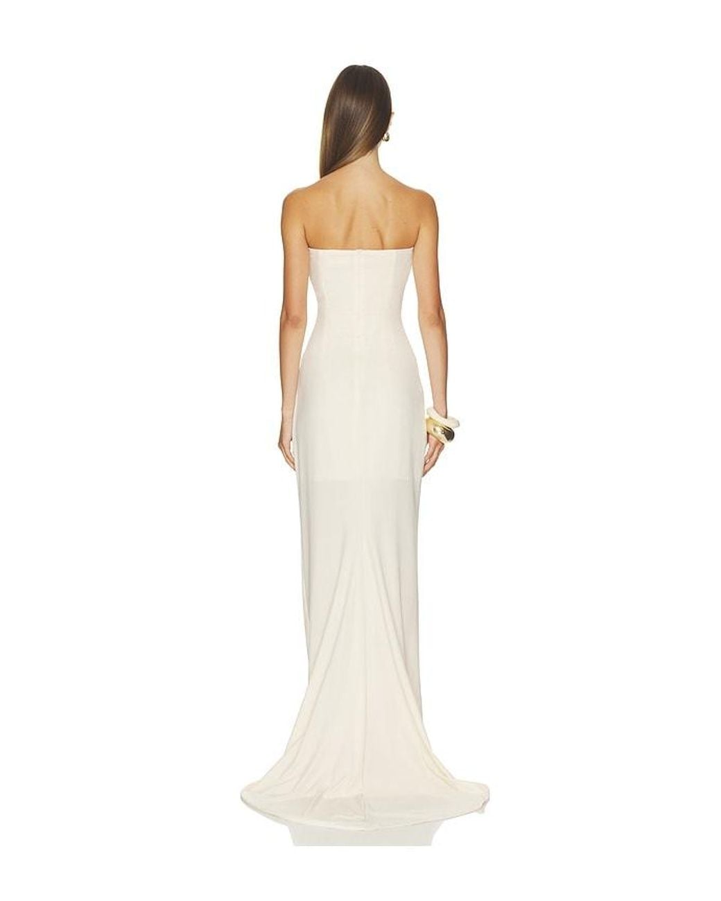 MOTHER OF ALL White Amaya Strapless Maxi Dress
