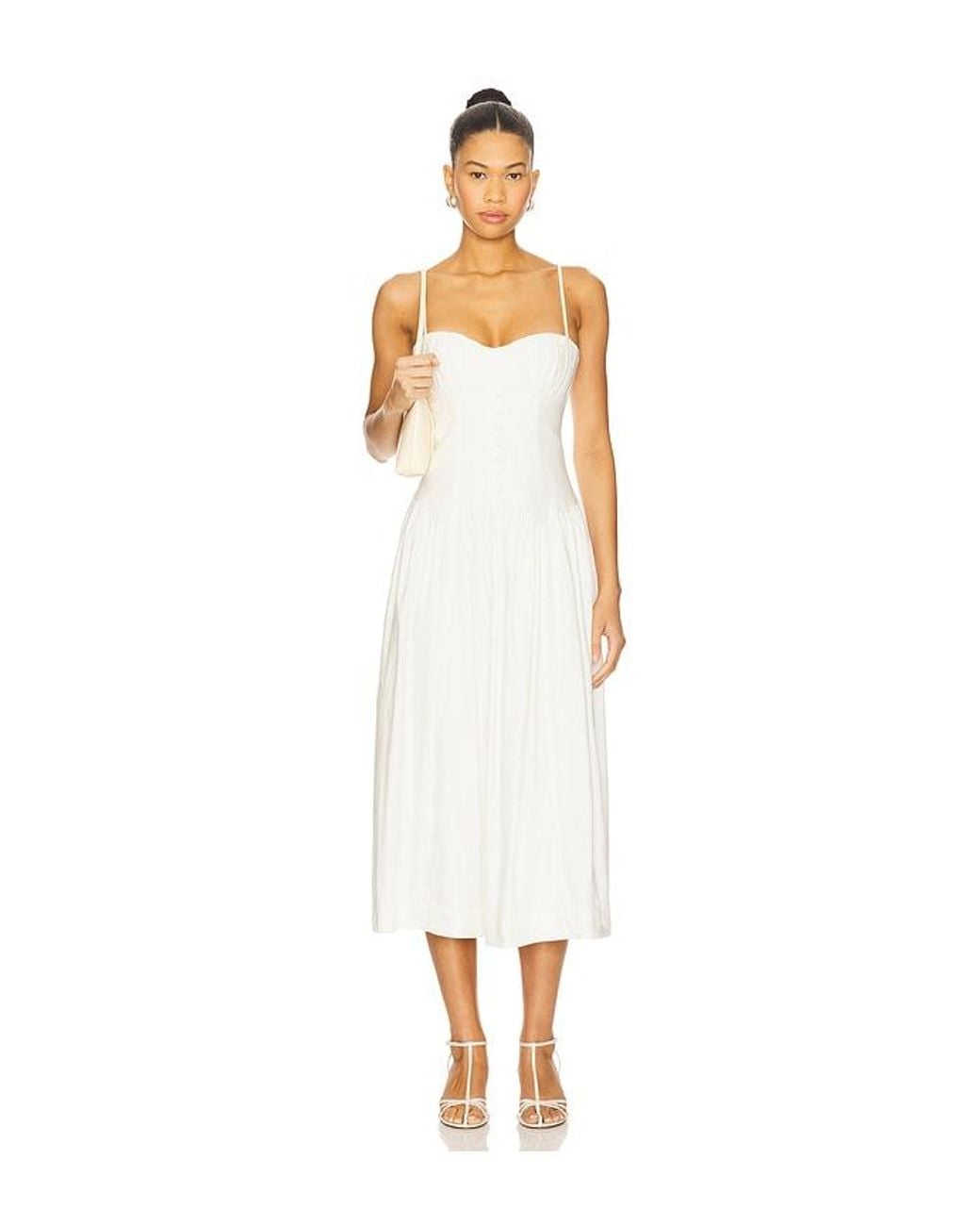 MAJORELLE White Sky Midi Dress