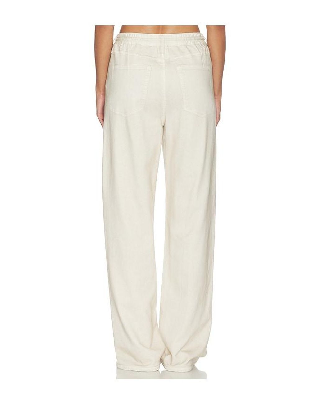 Rag & Bone White Miramar Terry Drawcord Wide Leg Pant
