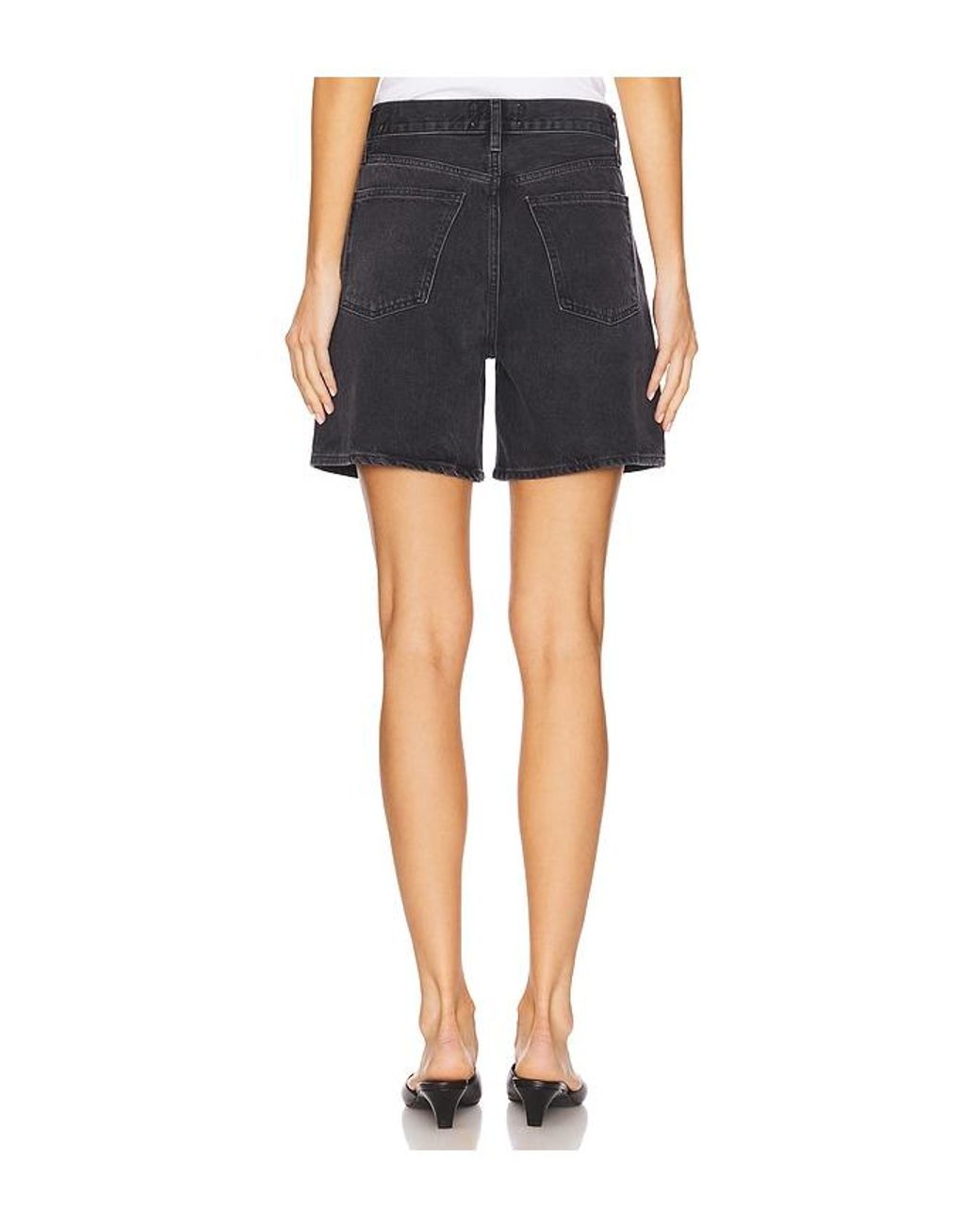 Agolde Blue Dame High Rise Baggy Short
