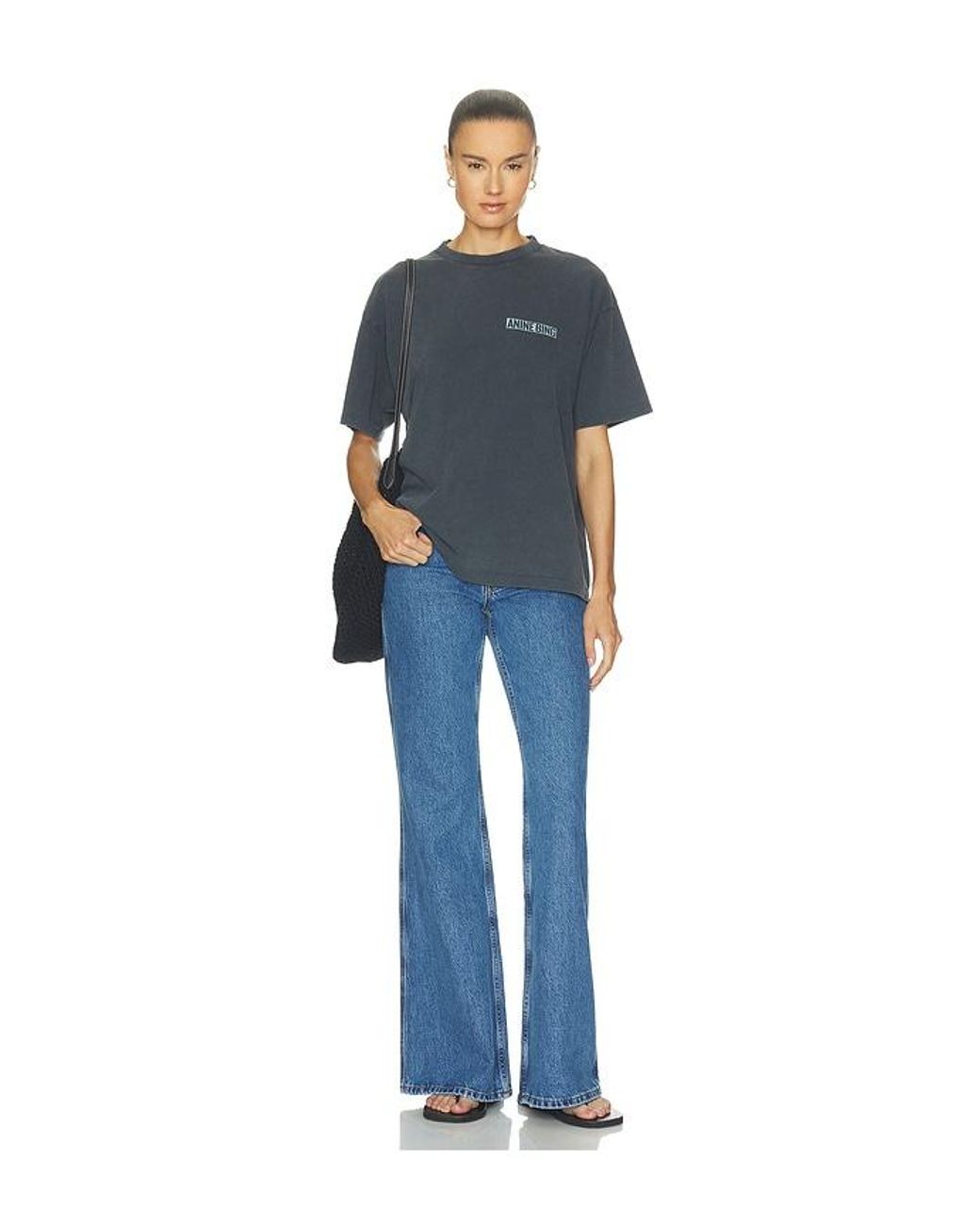 Anine Bing Blue Wyatt Jean