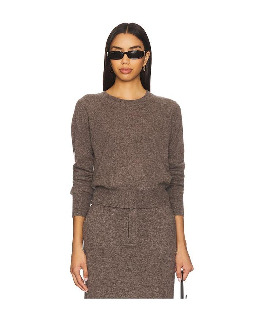 NAADAM Brown Crew Pullover
