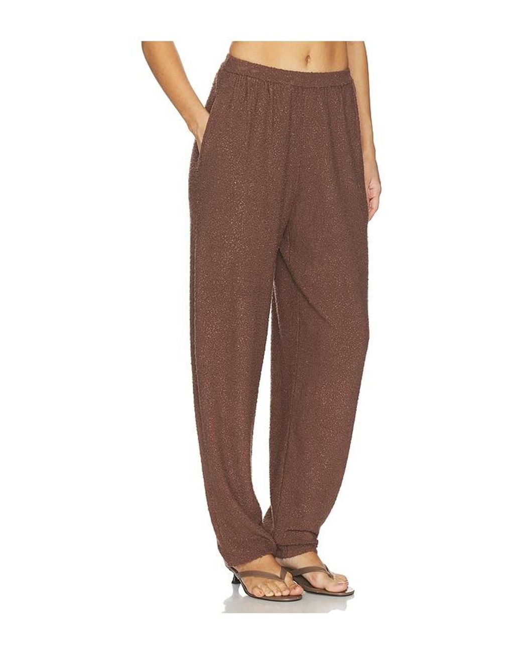 SRG Brown Samita Textured Knit Pant