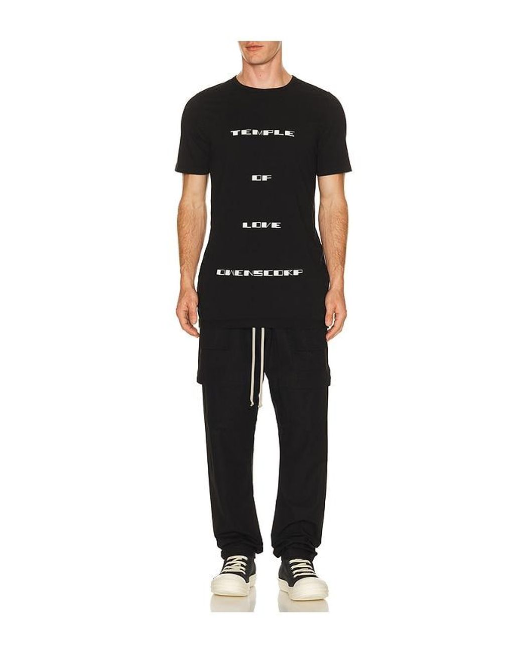 Rick Owens Black Temple Of Love Owenscorp Graphic Level T for men
