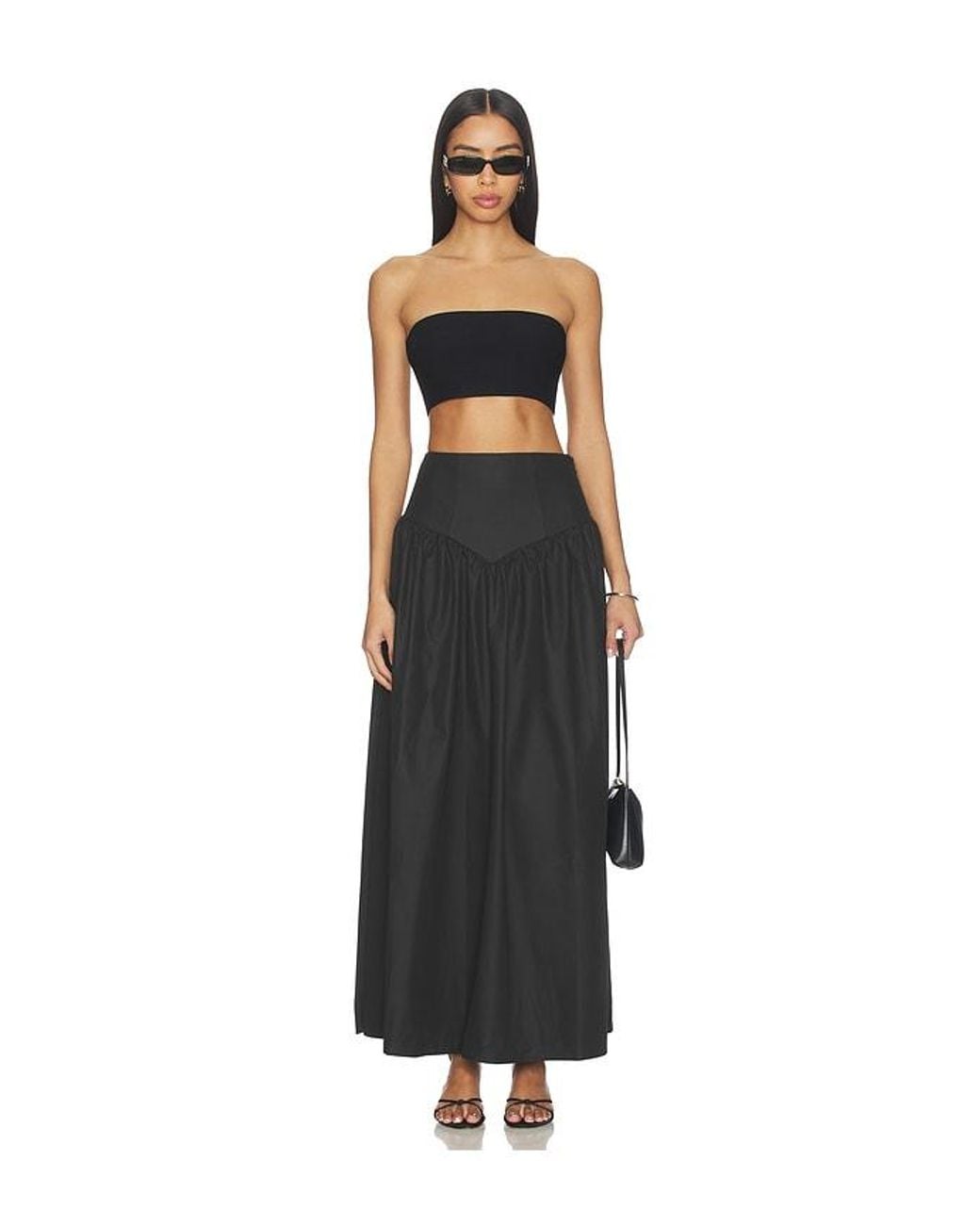 MORE TO COME Black Amaya Maxi Skirt