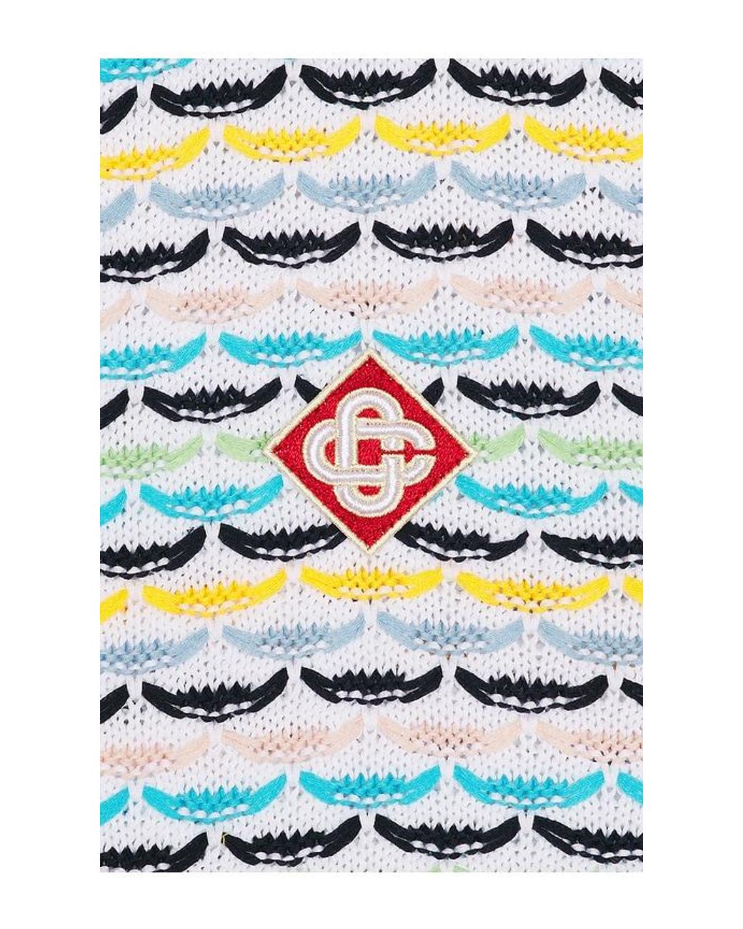 Casablanca White Tuck Stitch Short Sleeve Shirt for men