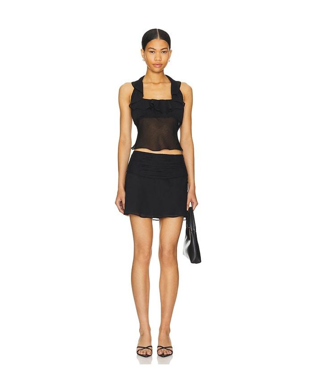 Nia Black Verbena Top