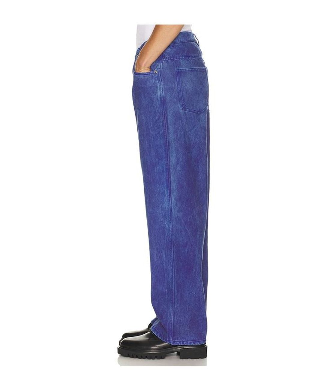 Pleasures Blue Spray Formula Baggy Jeans for men