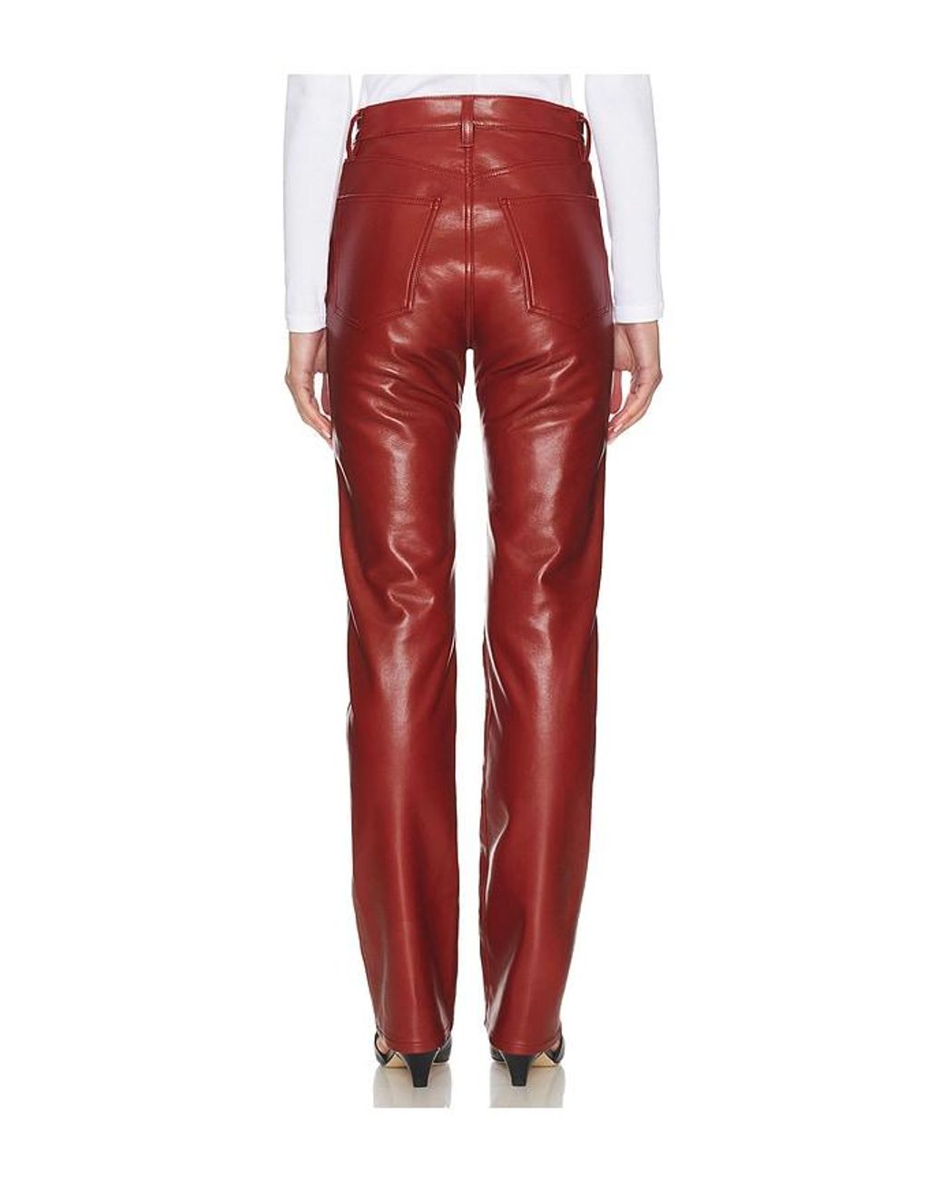 Agolde Red 90's Pinch Waist Long