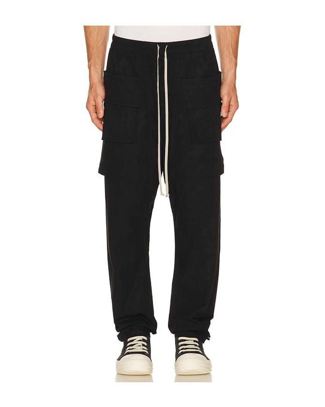 Rick Owens Black Creatch Cargo Drawstring for men