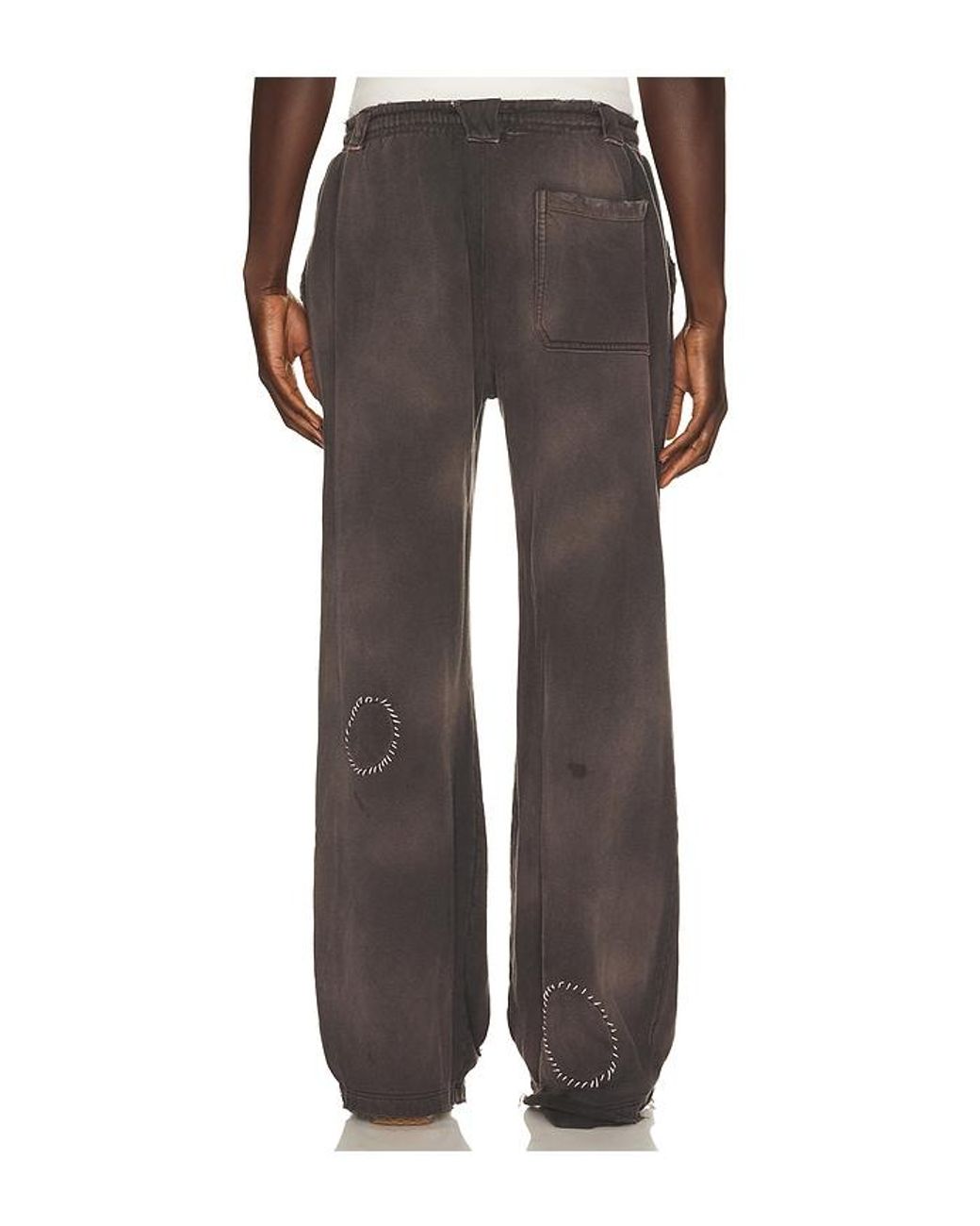 Strike Oil Brown Thrashed Sweatpants for men