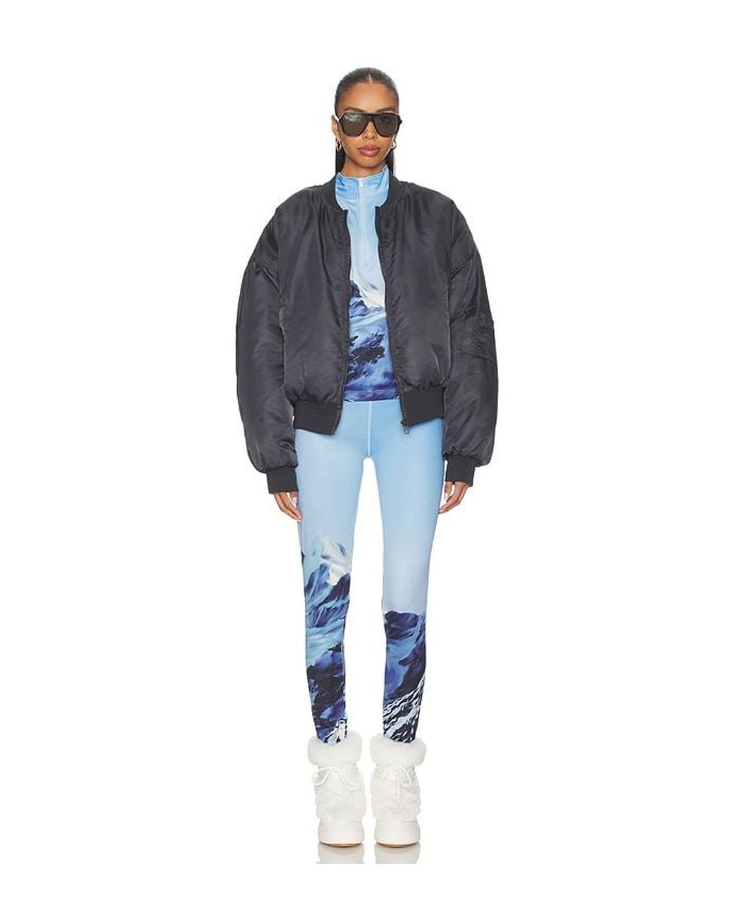 Perfect Moment Blue 1/4 Zip Base Layer Top