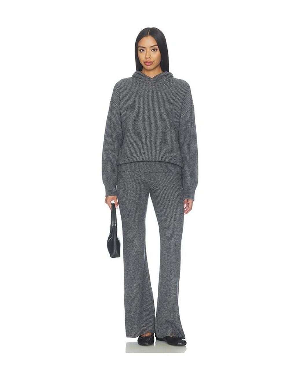 Lovers + Friends Gray Honora Knit Hoodie