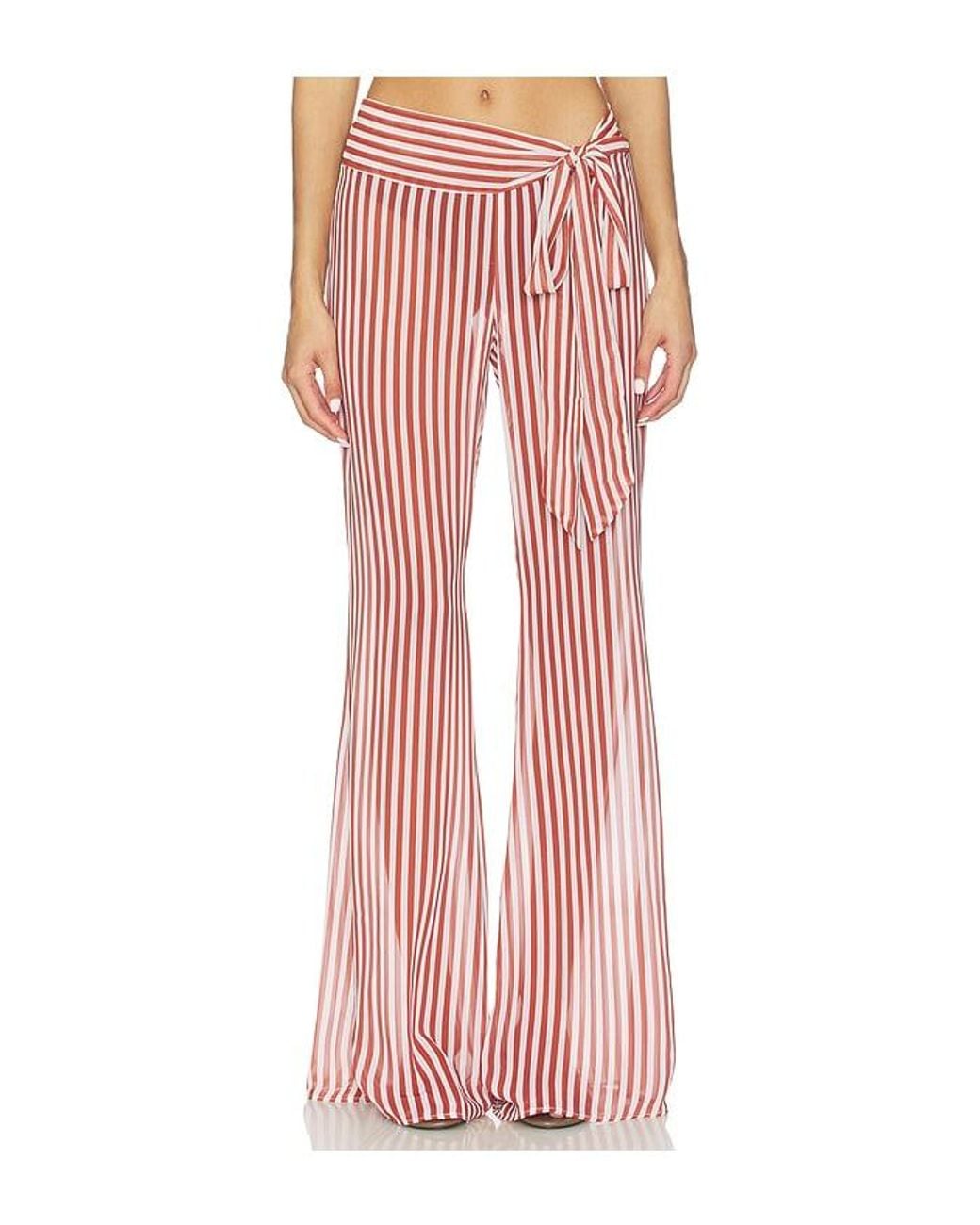 Bananhot Red Bowie Wide Leg Pants