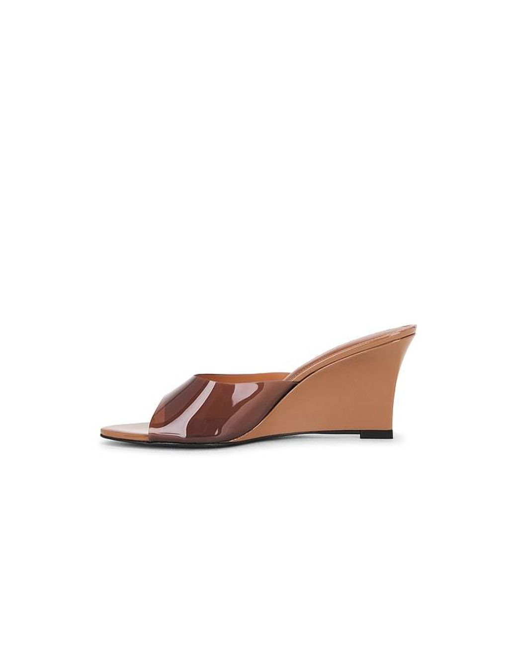Black Suede Studio White Alper 70 Wedge Sandal