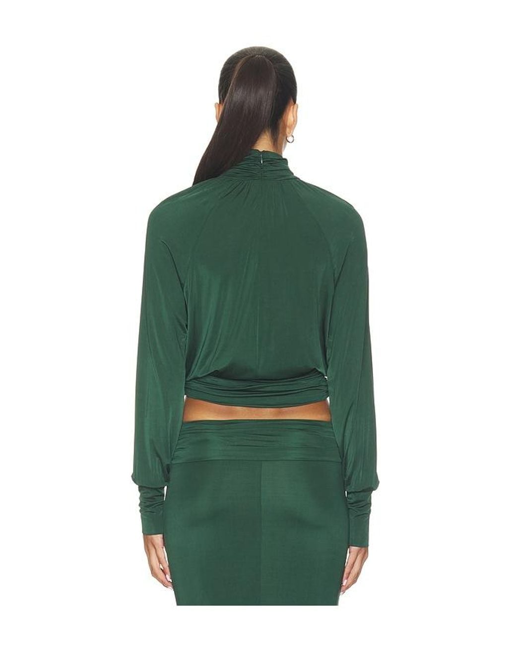 ÉTERNE Green Anouk Liquid Jersey Top