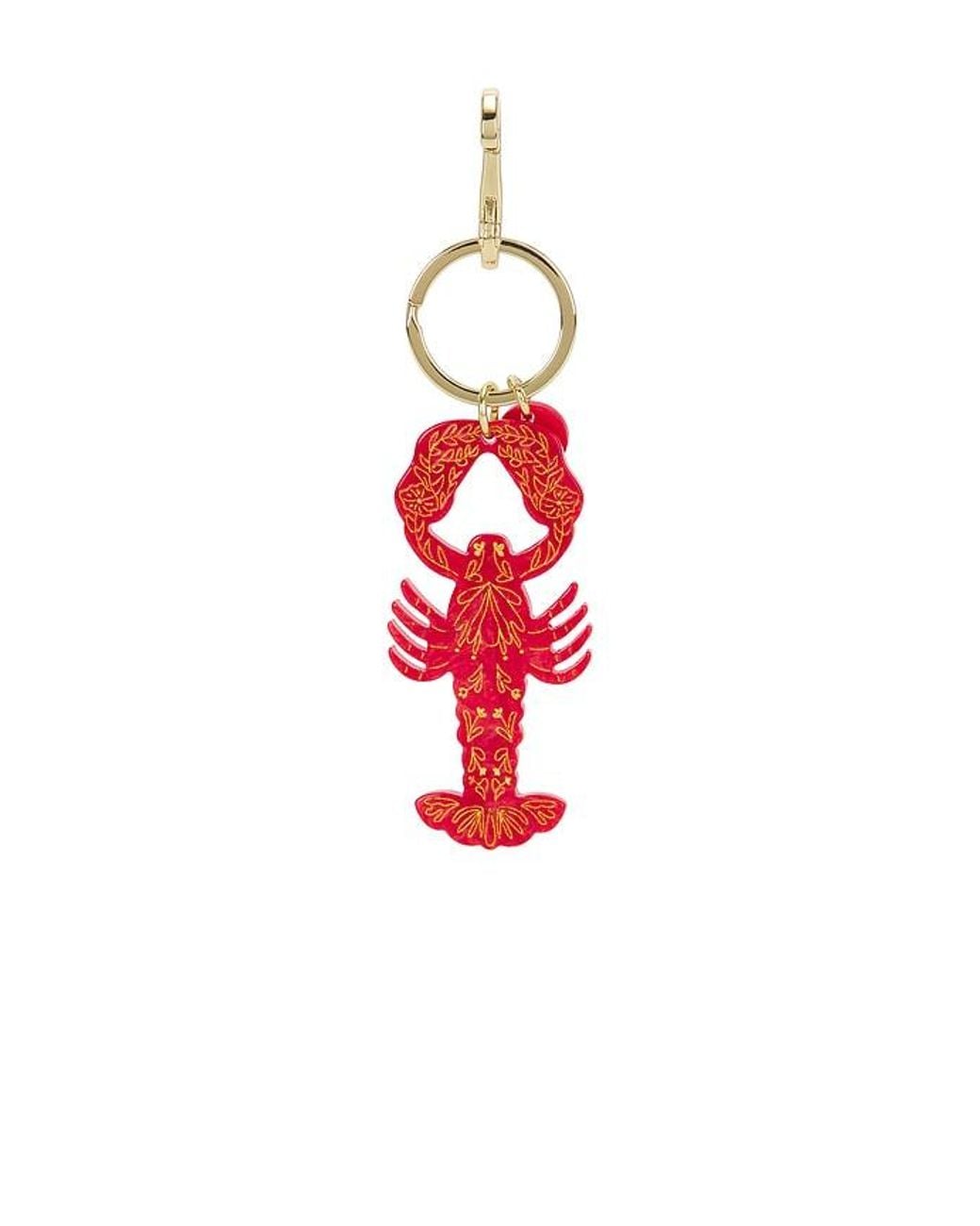 Solar Eclipse Red Hand-Painted Lobster Bag Charm + Keychain