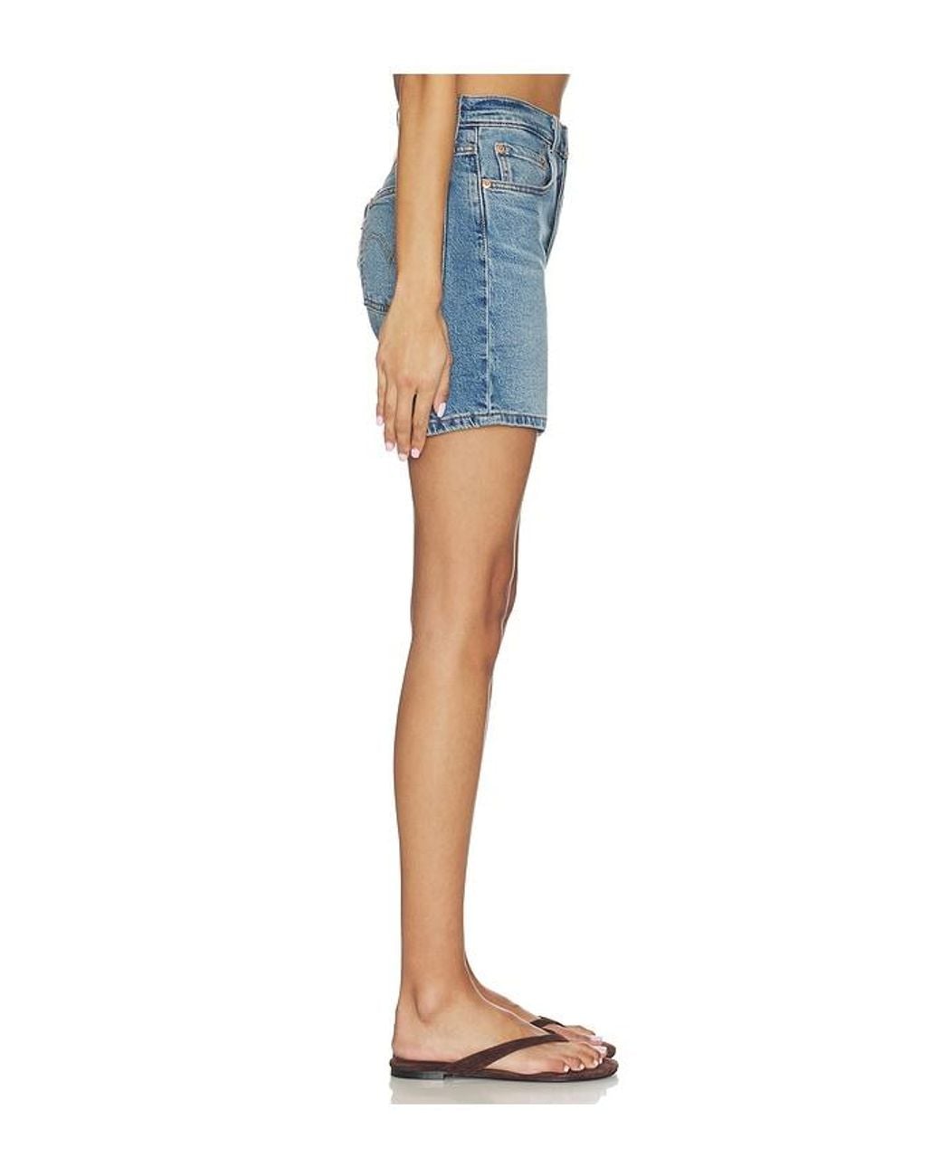 Levi's Blue 501 Mid Thigh Short