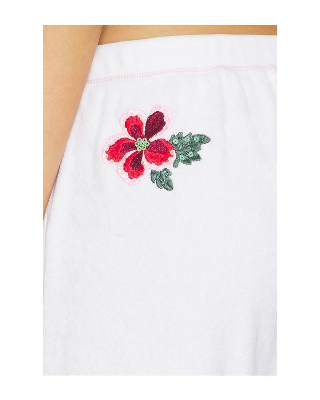 Frankie's Bikinis White X Devon Lee Carlson Robertson Terry Pant