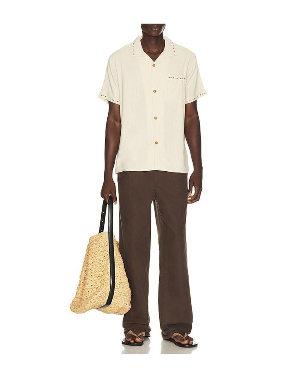 Rhythm Natural Rollie Shirt for men