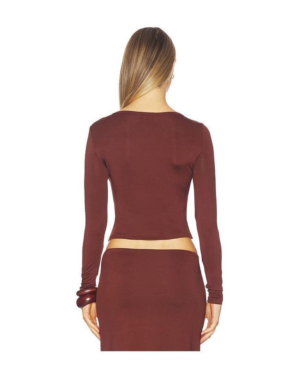 Seven Wonders Red Kamilla Twist Long Sleeve Top