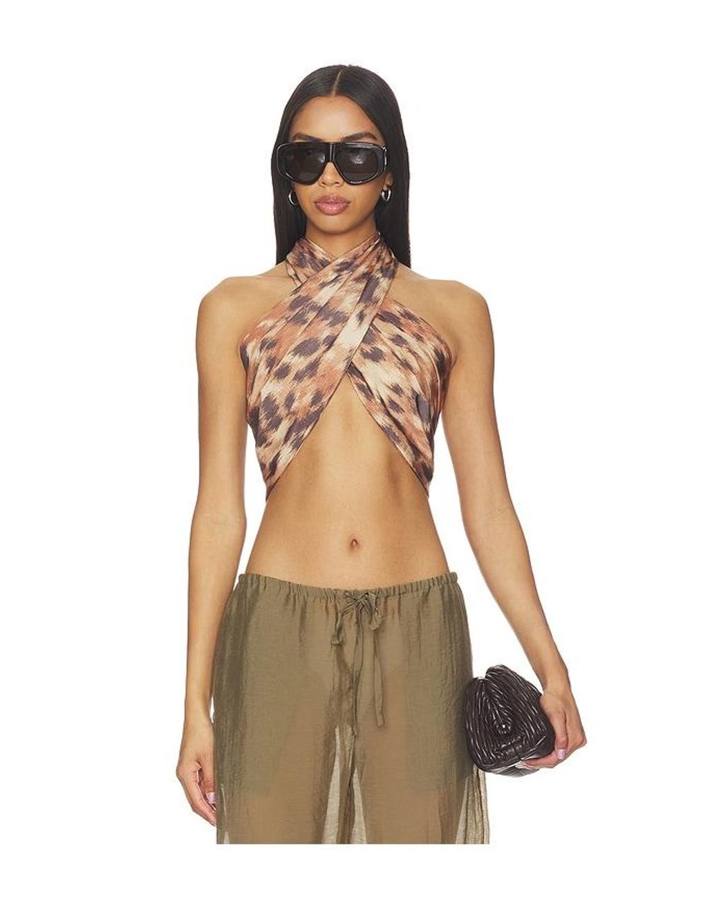 Ganni White Printed Wrap Scarf