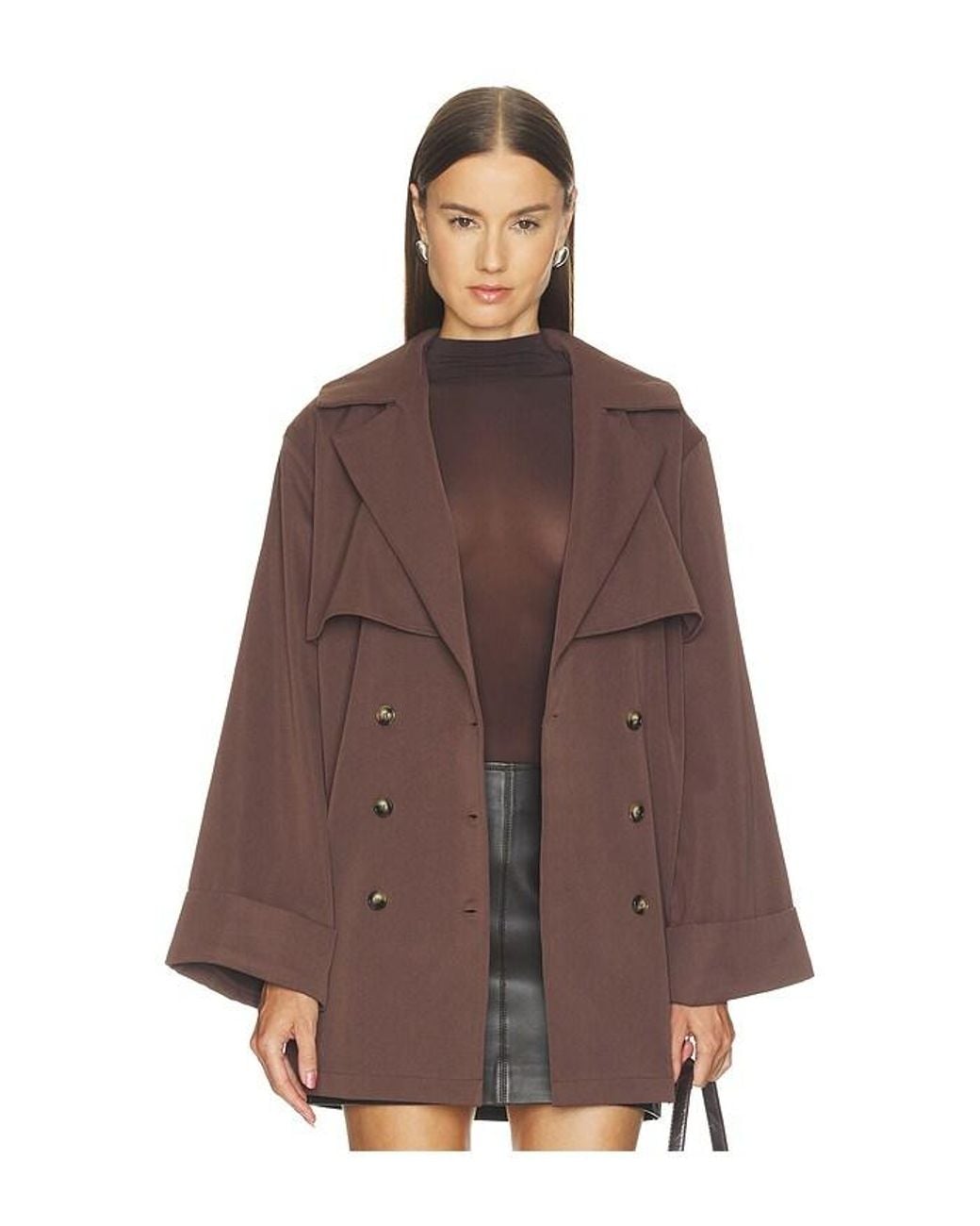 ALL THE WAYS Brown Blaire Trench Coat