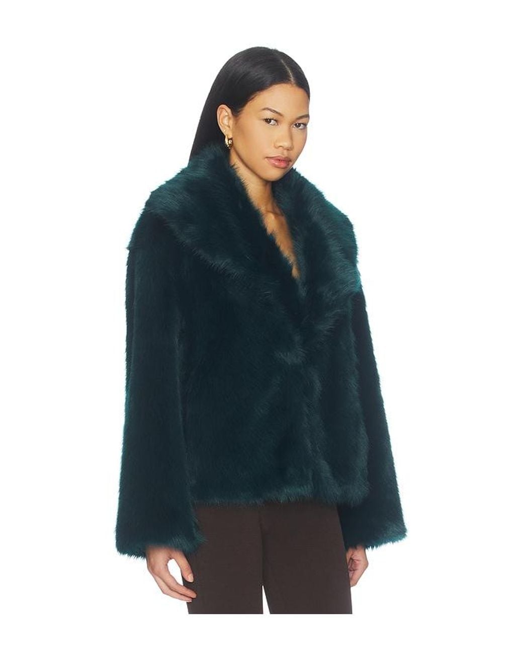 retroféte Blue Olsen Faux Fur Jacket