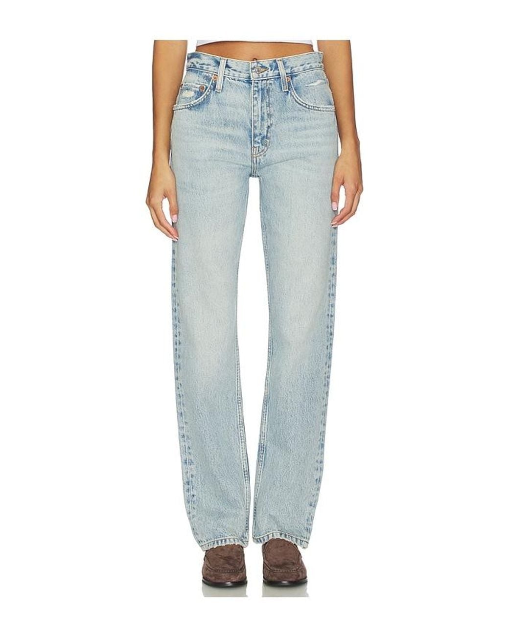 Re/done Blue Blondie Straight Jeans