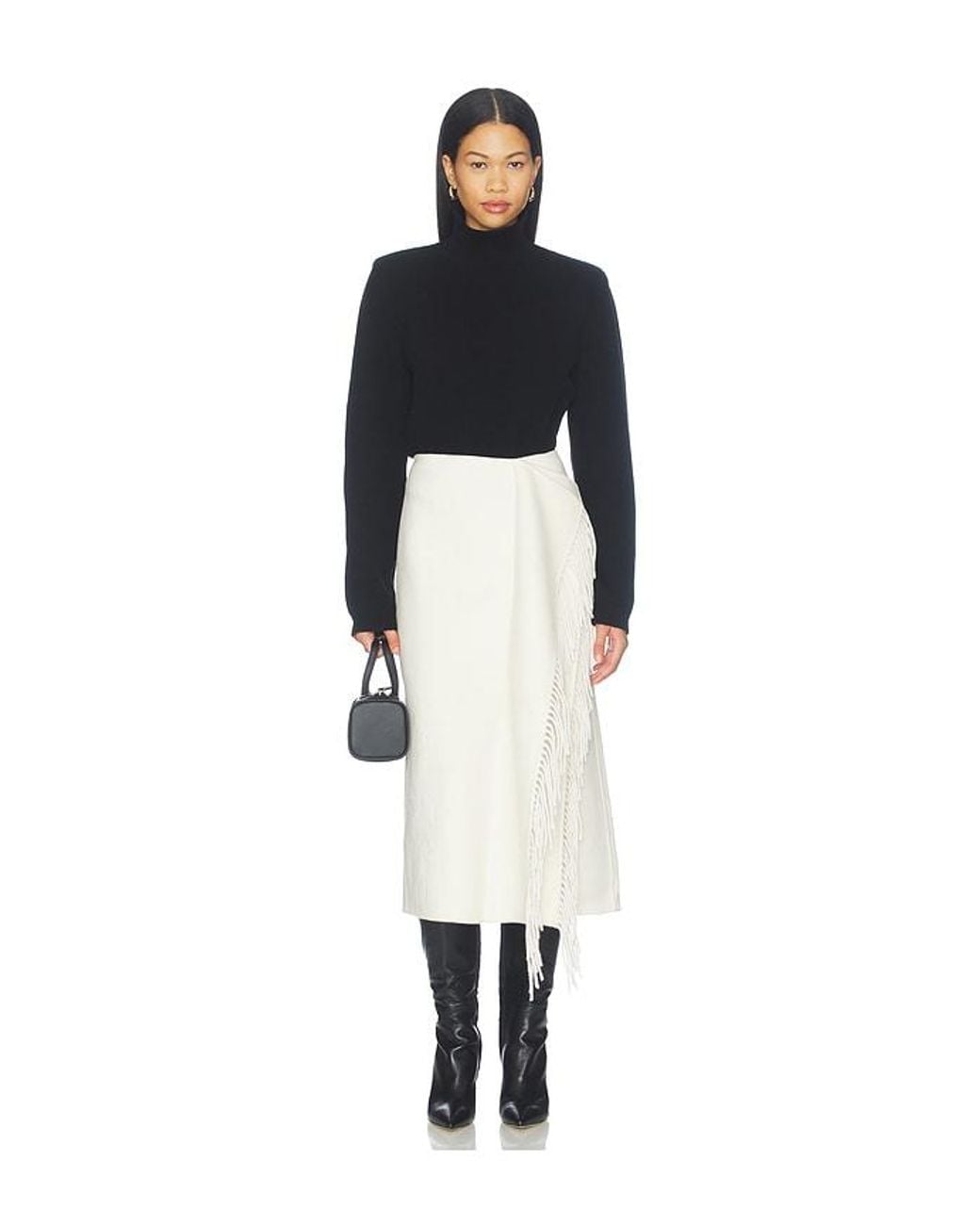 Rohe Blue Statement Shoulder Turtleneck Sweater