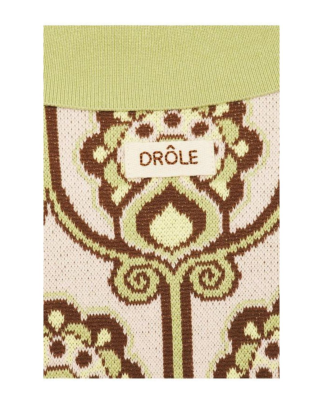Drole de Monsieur Natural Dr&Ocirc;Le De Monsieur Polo Maille Tapisserie Florale for men