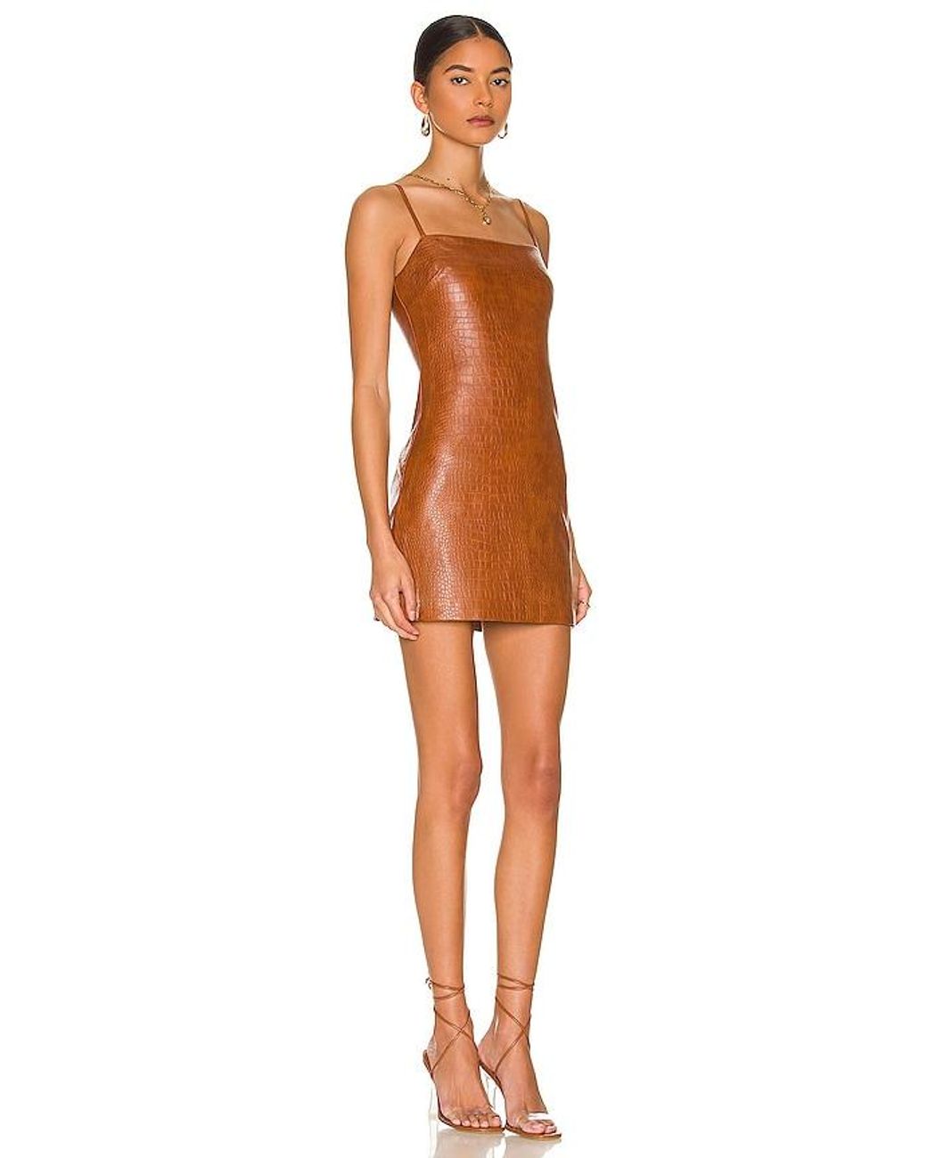 Vestido Croc En Color Cognac Talla (También En 12) Bardot de color Brown