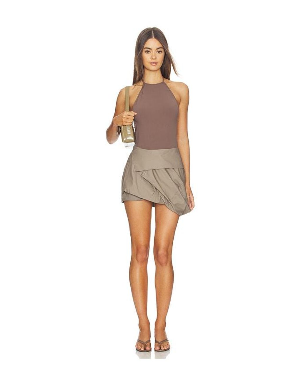 Entire studios Gray Structured Mini Skirt