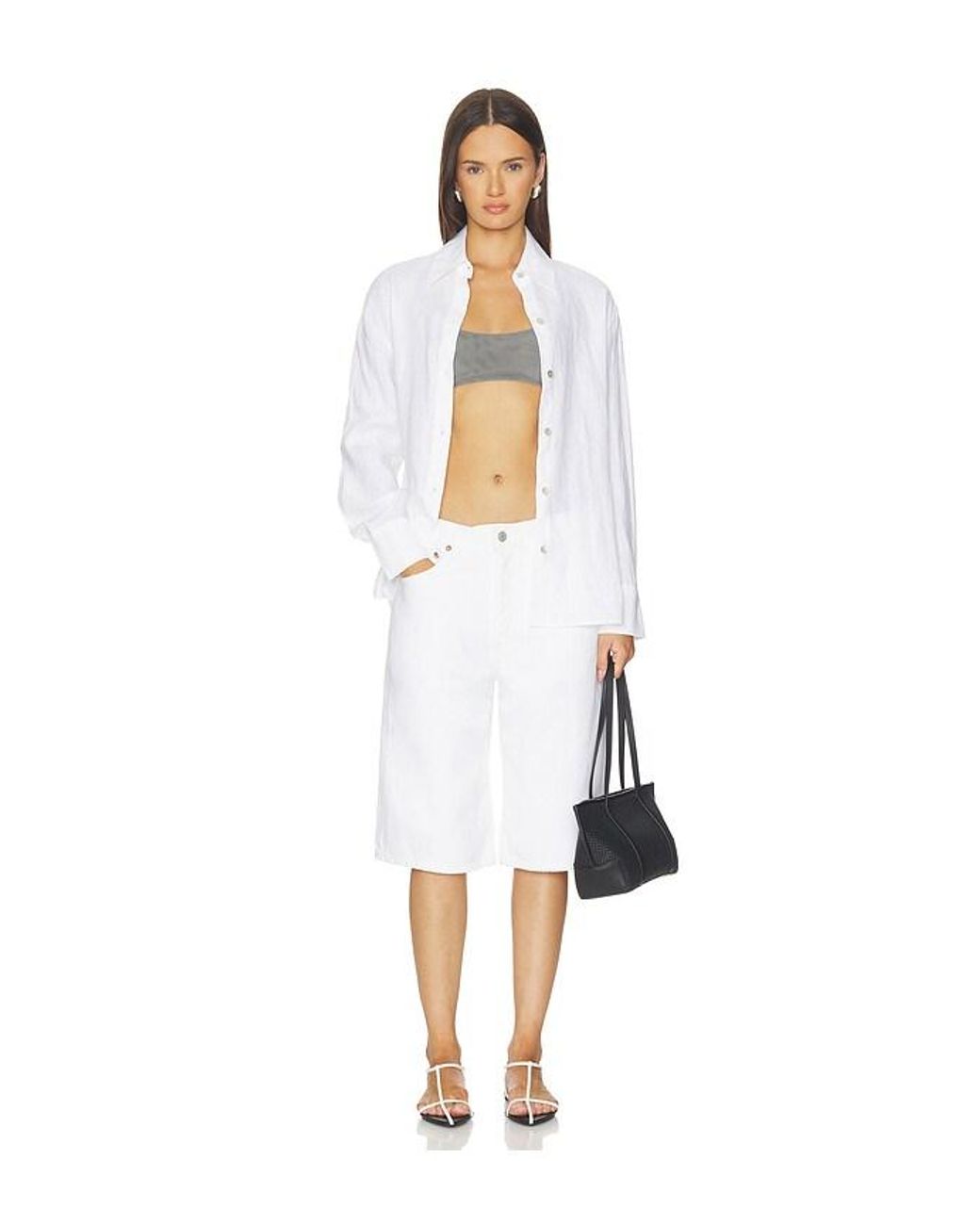 Agolde White Ramona Short