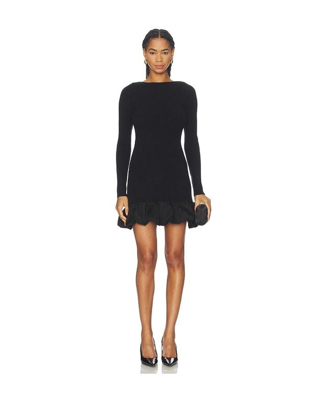 Astr Black Carlene Sweater Dress