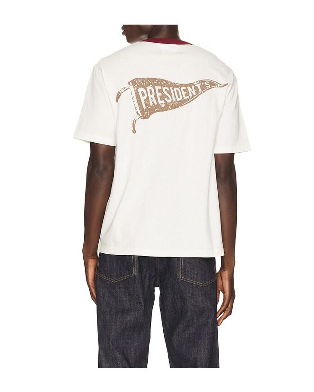 President's White Bicolor Print Cypress T-Shirt for men