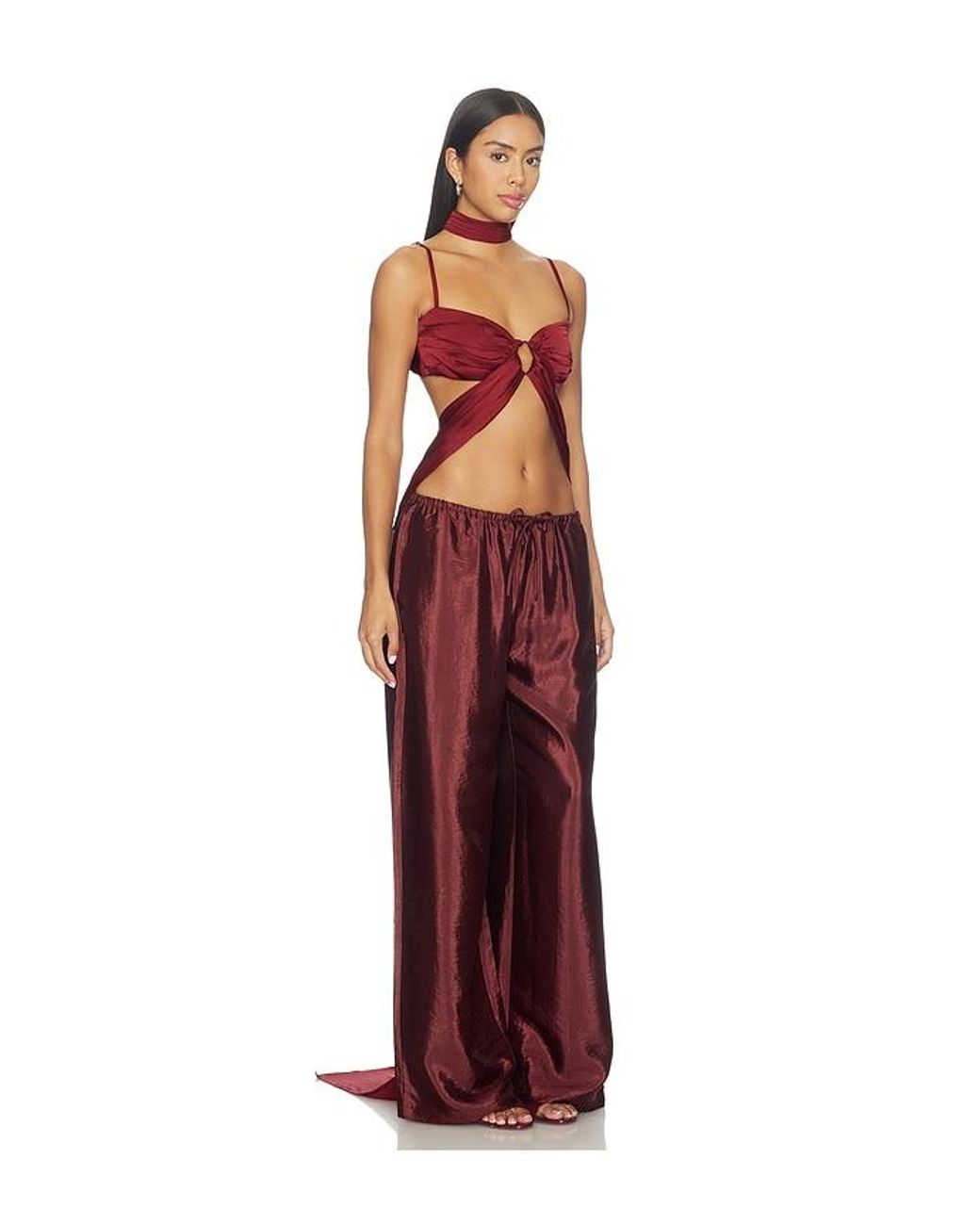 AMOR MIA Red Wrap Top