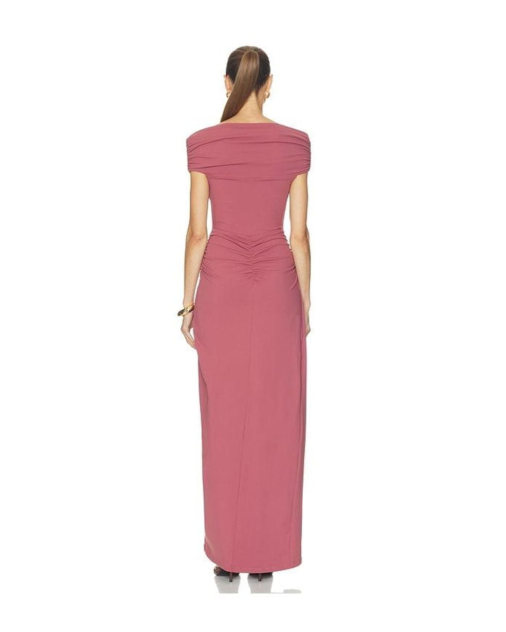 Susana Monaco Red Twisted Off Shoulder Dress